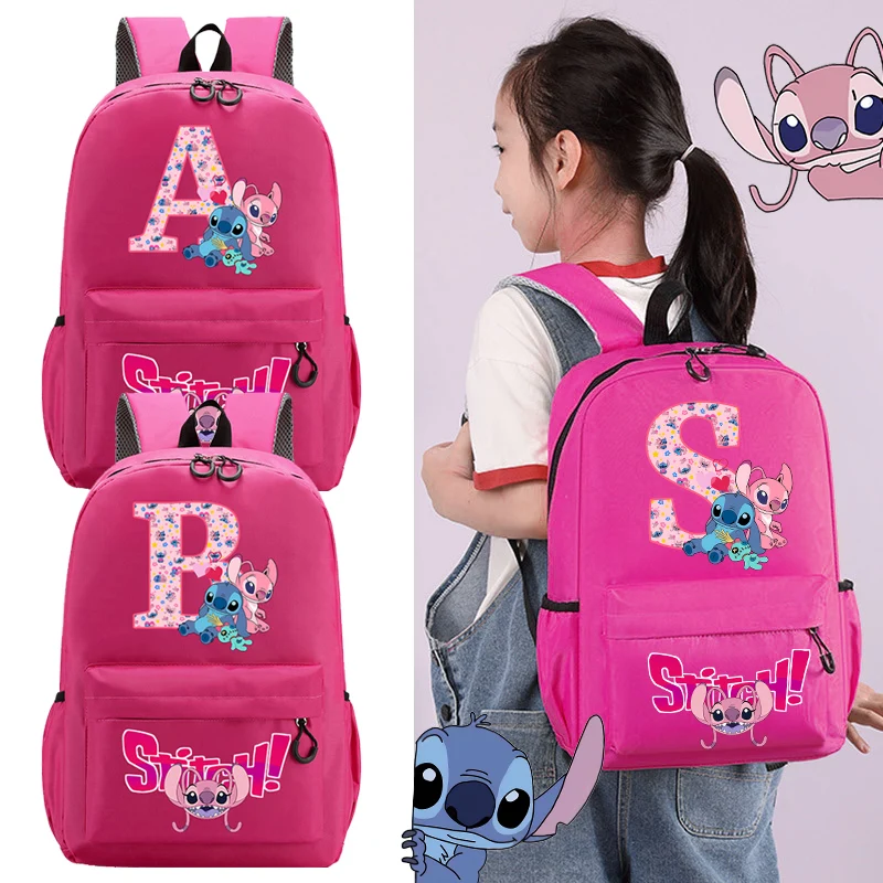 Lilo Stitch Kids Anime Cute Knapsack Children Cartoon Backpack Boys Girls Fashion Casual Shoulders Bag Student Schoolbag Gifts