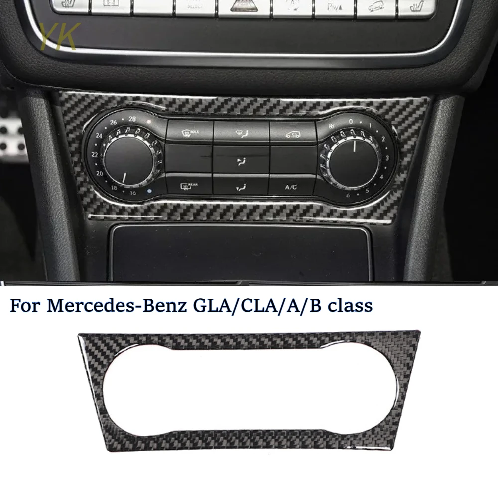 

For Mercedes-Benz GLA/CLA/A/B class,Central controlair switch panel carbon fiber decorative sticker interior accessories