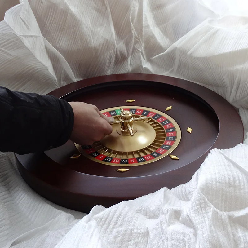 

Wooden Roulette Wheel High Quality Table Games Bingo Game Turntable Entertainment Party Table Game Bar Holidays