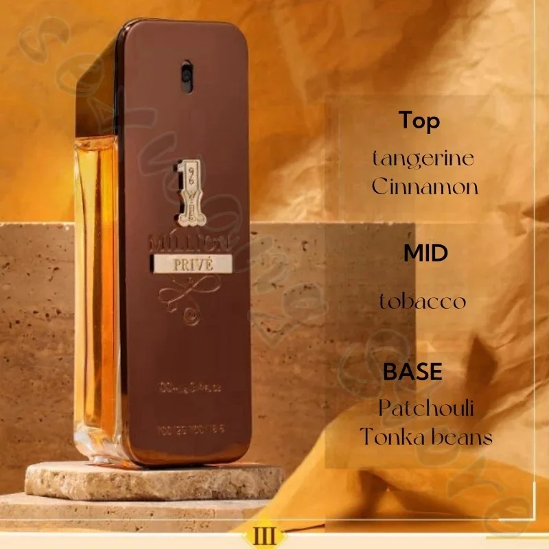 Perfume Golden Millionaire para hombre, 100ml, mejora el encanto y la fragancia duradera, fragancia Natural fresca de cuero lanudo