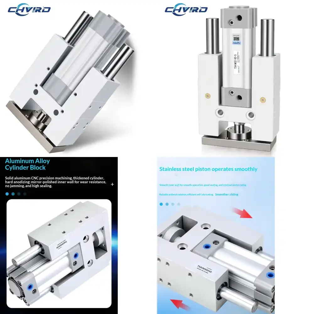 TMICM Three-Axis Three-Bar Cylinder TSAIM32 with Guide Bracket/40/X50X100X150X200X250 Made in China