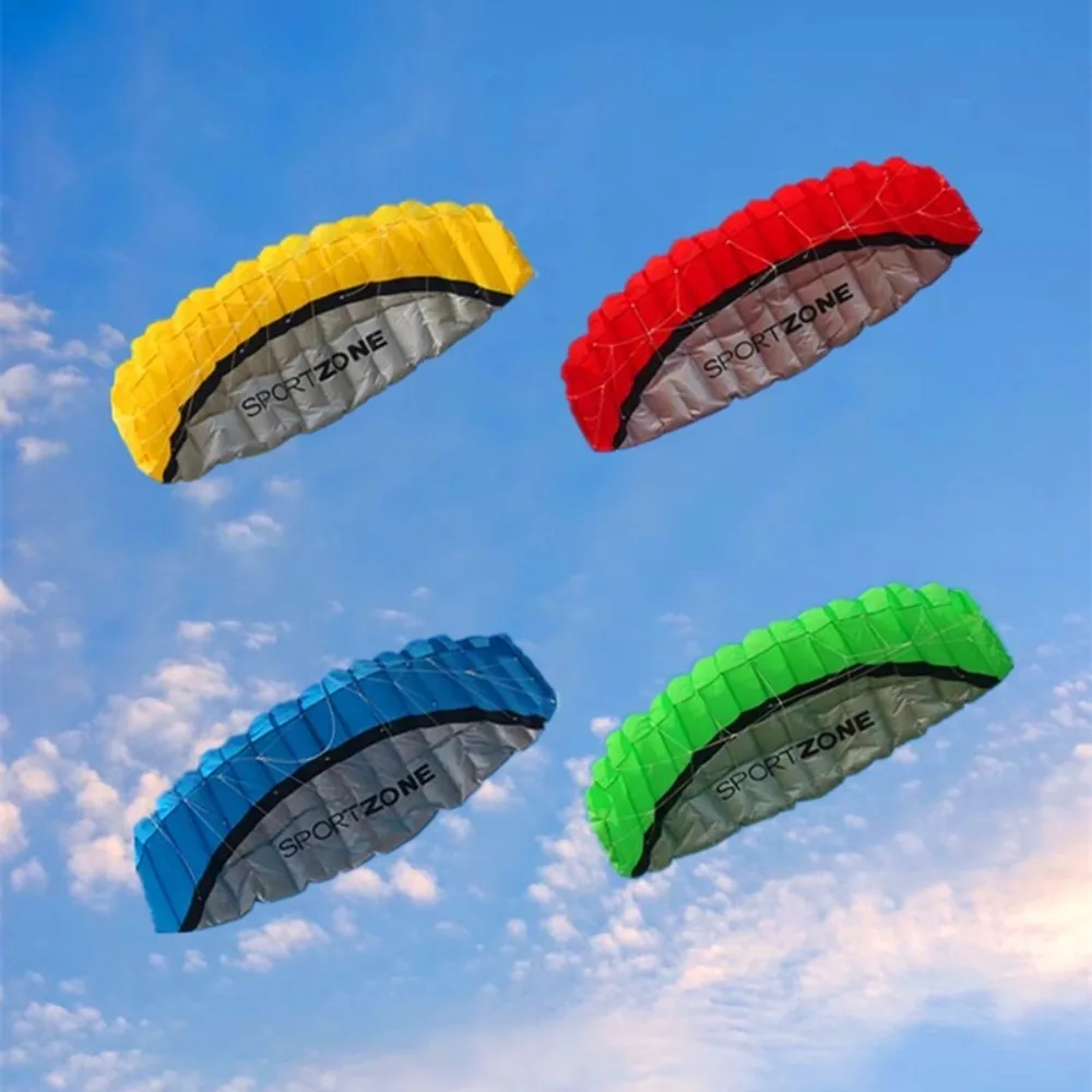 Easy to Fly Rainbow Umbrella Kite Dual Line 30 Meters Line Soft Kite Good Flying Double Power Parafoil Kite Outdoor Beach