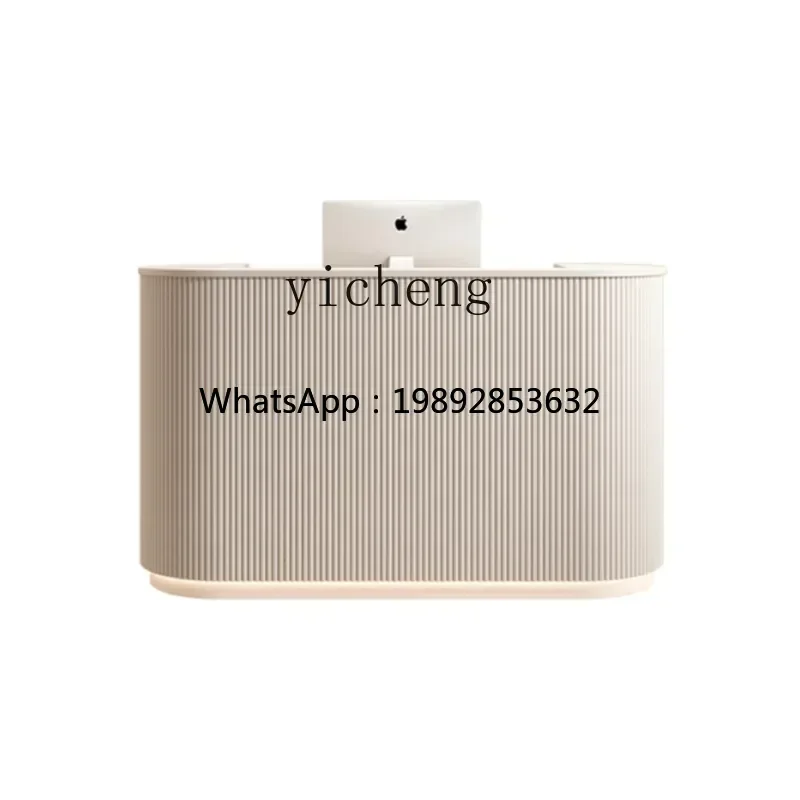 Curved Cashier Shop Small Beauty Salon Front Desk Counter Light Luxury and Simplicity Modern