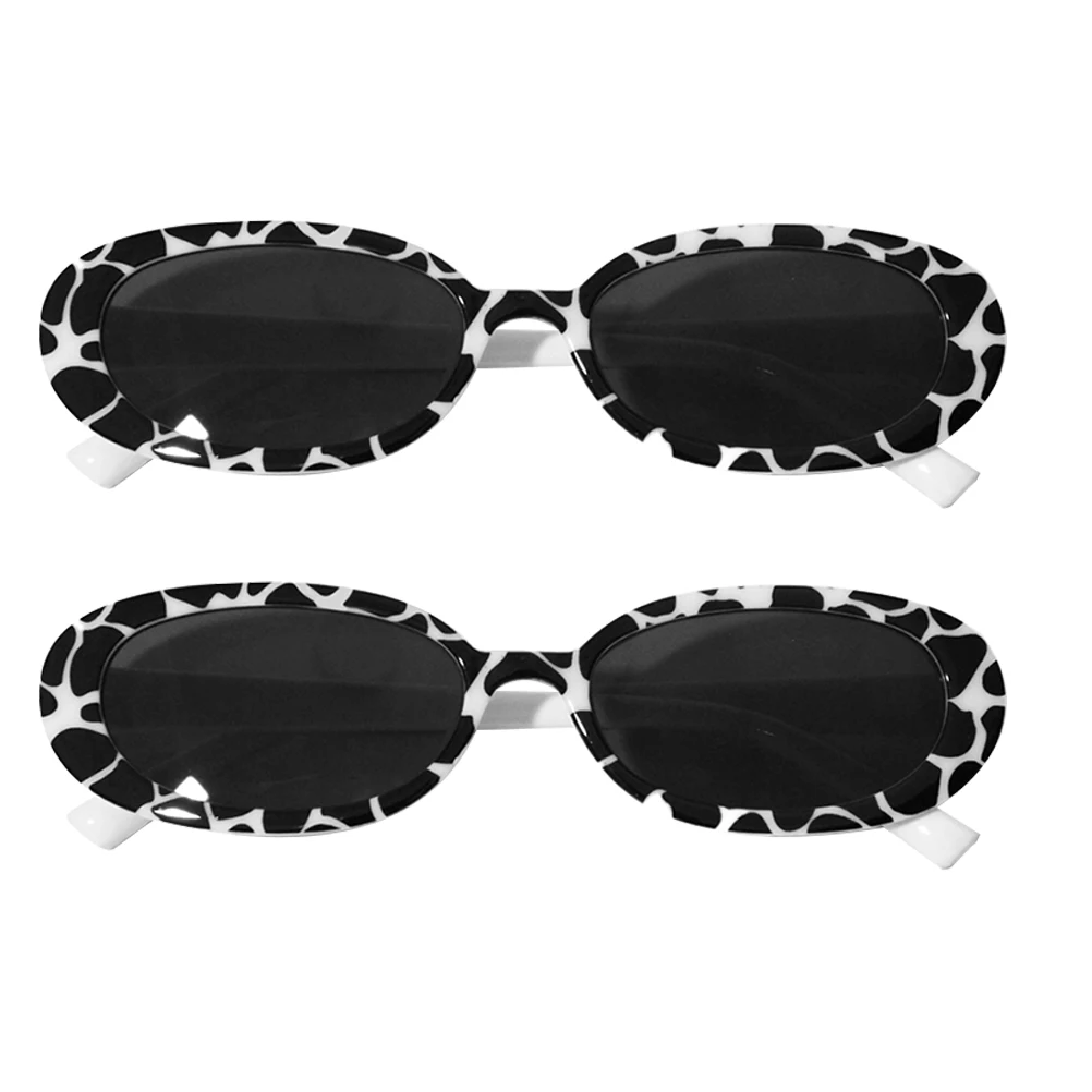 

2 Retro Sunglasses High Quality Plastic Lightweight Fashion Stylish Eyeglasses Women Funny Photo Accessories Summer Travel Party
