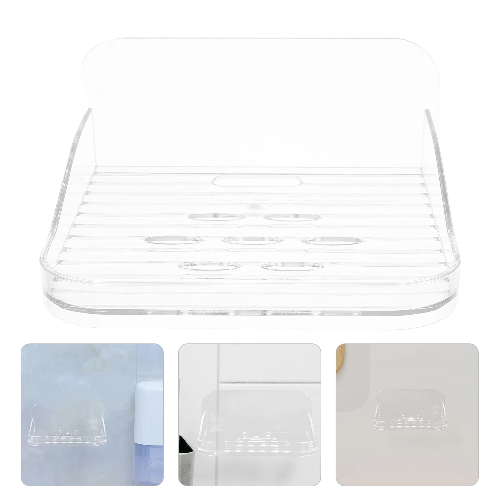 

Wall Mount Shelf Small Floating Shelf No Drill Adhesive Holder For Speaker Router Monitor Security Camera