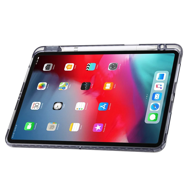 Funda For iPad Air 13 Pro 13 2024 Case With Pen Holder Acrylic Clear Hard Back Stand Smart Case For iPad Air 11 Pro 11 2024 Case