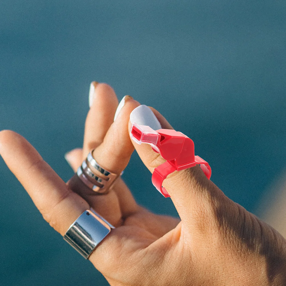 2 قطعة الصلبة ABS بصوت عال الرياضة صافرة الحكم الدائري سهلة الحمل هدية للمدربين المعلمين التنزه صفارات للبالغين