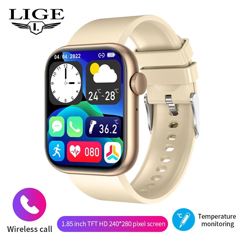 

FOXBOX 2026 Smart Watch Lightweight Sports Fitness Tracker Real Time Temperature Monitor Bluetooth Call Message Women Smartwatch