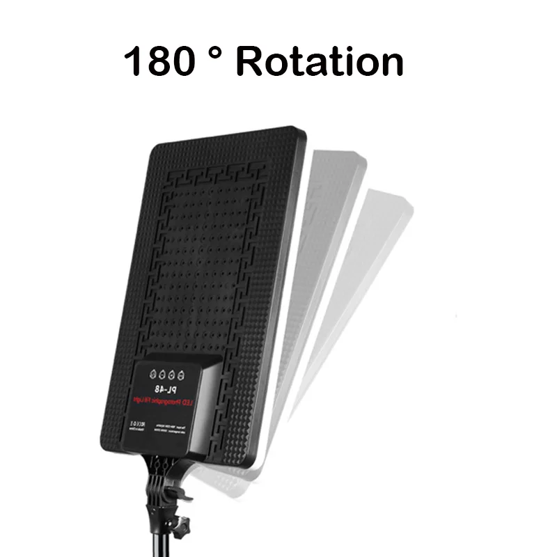 19\'\' LED Video Light 110V-220V 50W Photography Selfie Dimmable Panel Lighting Photo Studio Live Stream Fill LampTripod Stand