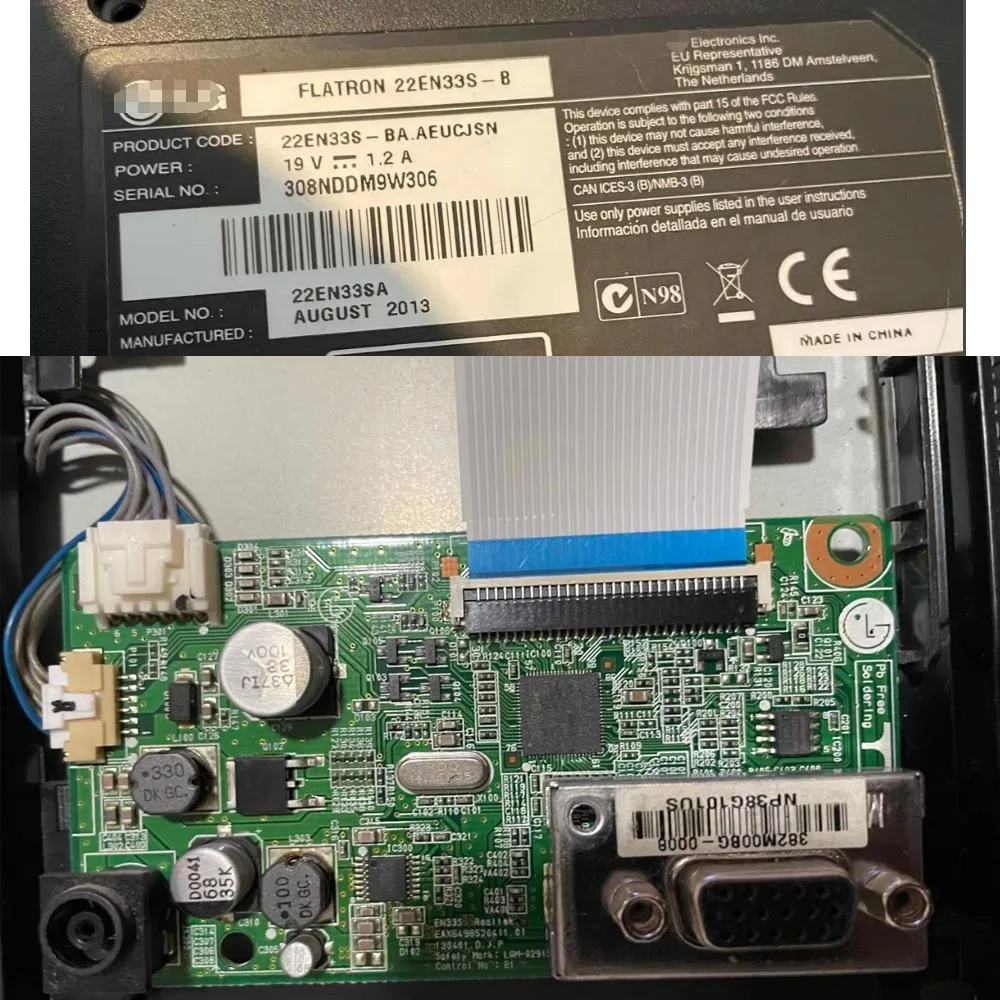 EAX6498520Motherboard EAX64985205 Compatible LG tv Monitor Main Board 22EN33S-B E2242CA E2242A 22EN43S 22M37A 22M35A MAZ63510201