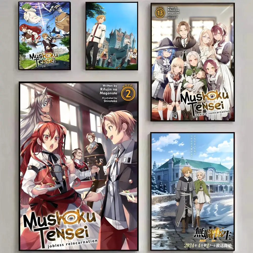 M-Mushoku T-Tensei Jobless Reincarnation Poster HD art sticky wall waterproof home living room bedroom bar aesthetic decoration