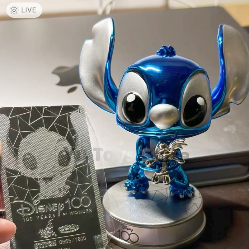 

New Genuine Disney 100th Anniversary Figure Daisy Vigny Stitch Donald Duck Model Dolls Collection Decor Cartoon Girl Toy Gift