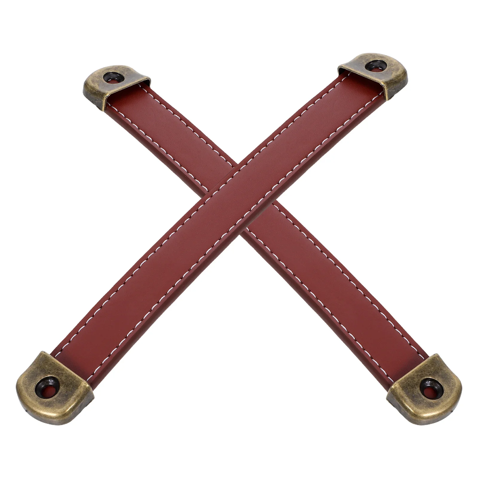 

2pcs Retro Pu Cabinet Pull Handles Vintage Drawer Knobs For Dresser Wardrobe Trunk Case Furniture Door Hardware Replacement