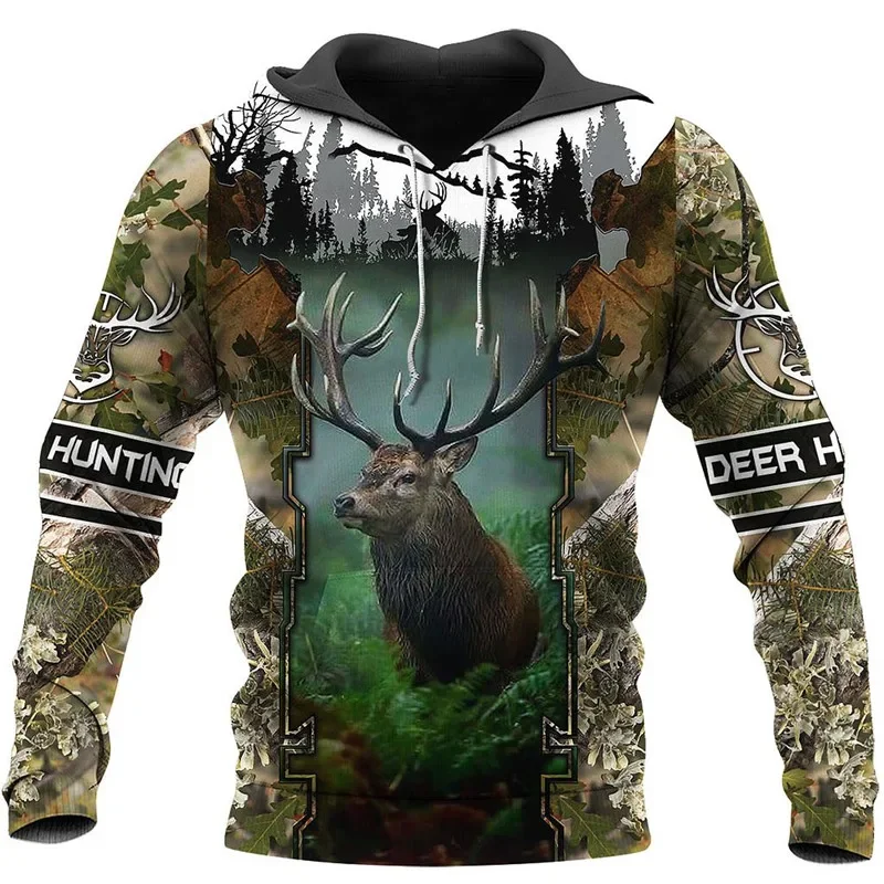 

Deer Hunter 3D printing zipper shirt fashion casual shirt New Street hip hop Hoodie-bbb