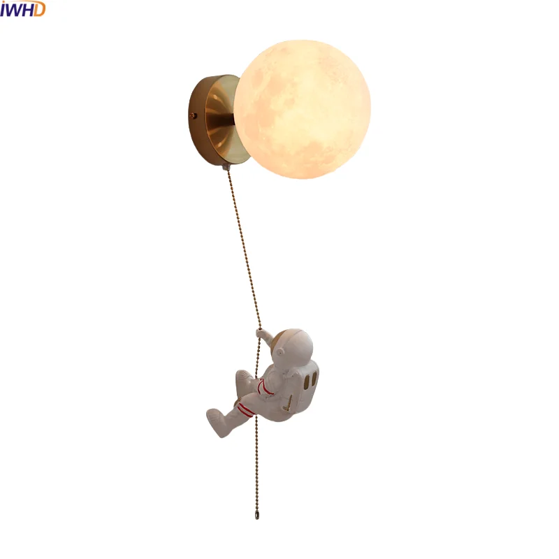 

IWHD Interior Nordic LED Wall Lamp For Kids Room Living Room Decoration Items Wall Art Decor Stair Light Fixture Wandleuchte