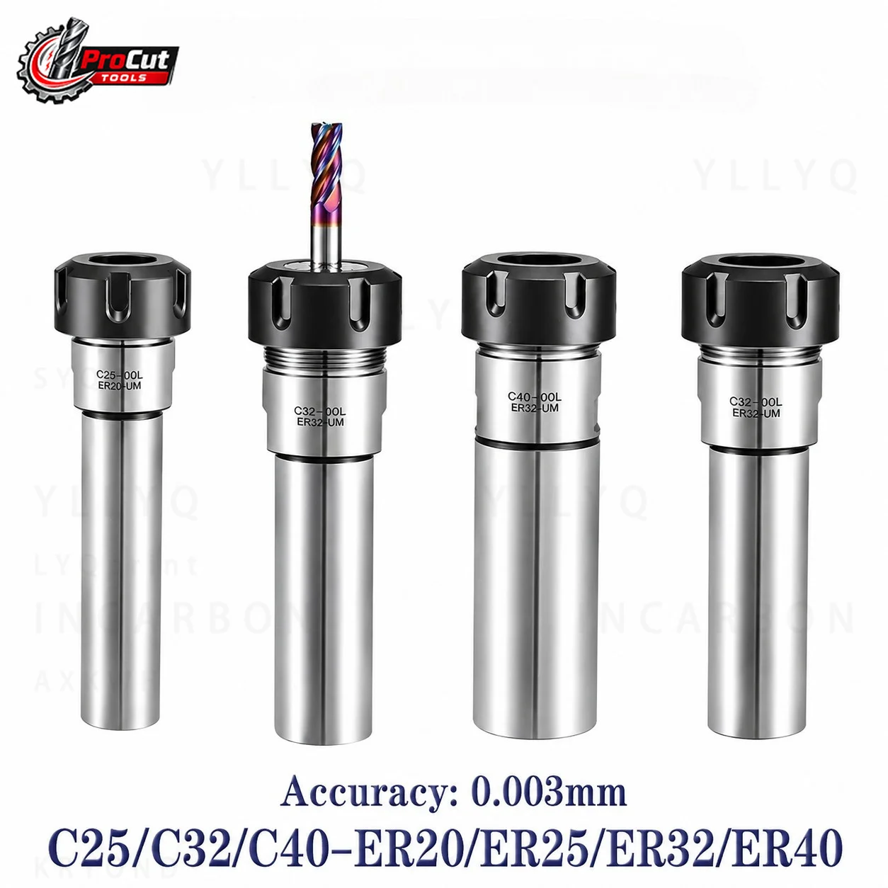 High Precision ER Extension Rod 0.003mm, C16 C20 C25 C32 C40 ER16 ER20 ER25 ER32 ER40, Fit BT Tool Holder Collet Bracket