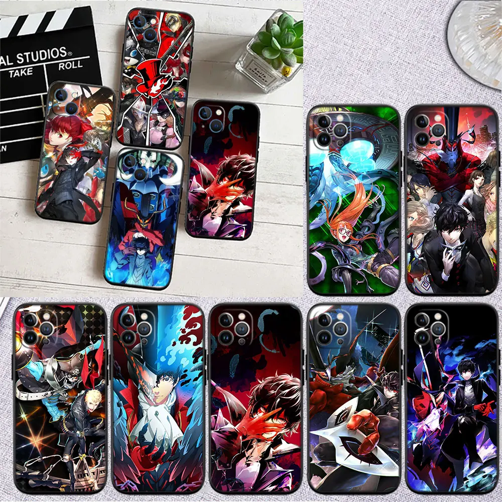 MI26 P-Personas P5s 5 Soft Shell Phone Case for Samsung Galaxy S20 S21 S22 Ultra FE + Plus A21S A22 A24 A25 A26 A30 A30S A31