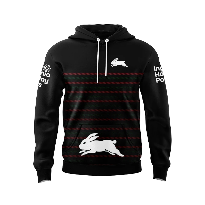 South Sydney Rabbitohs Rugby Jersey, Casa e Fora, Hoodie Treinamento, Nome Personalizado e Número