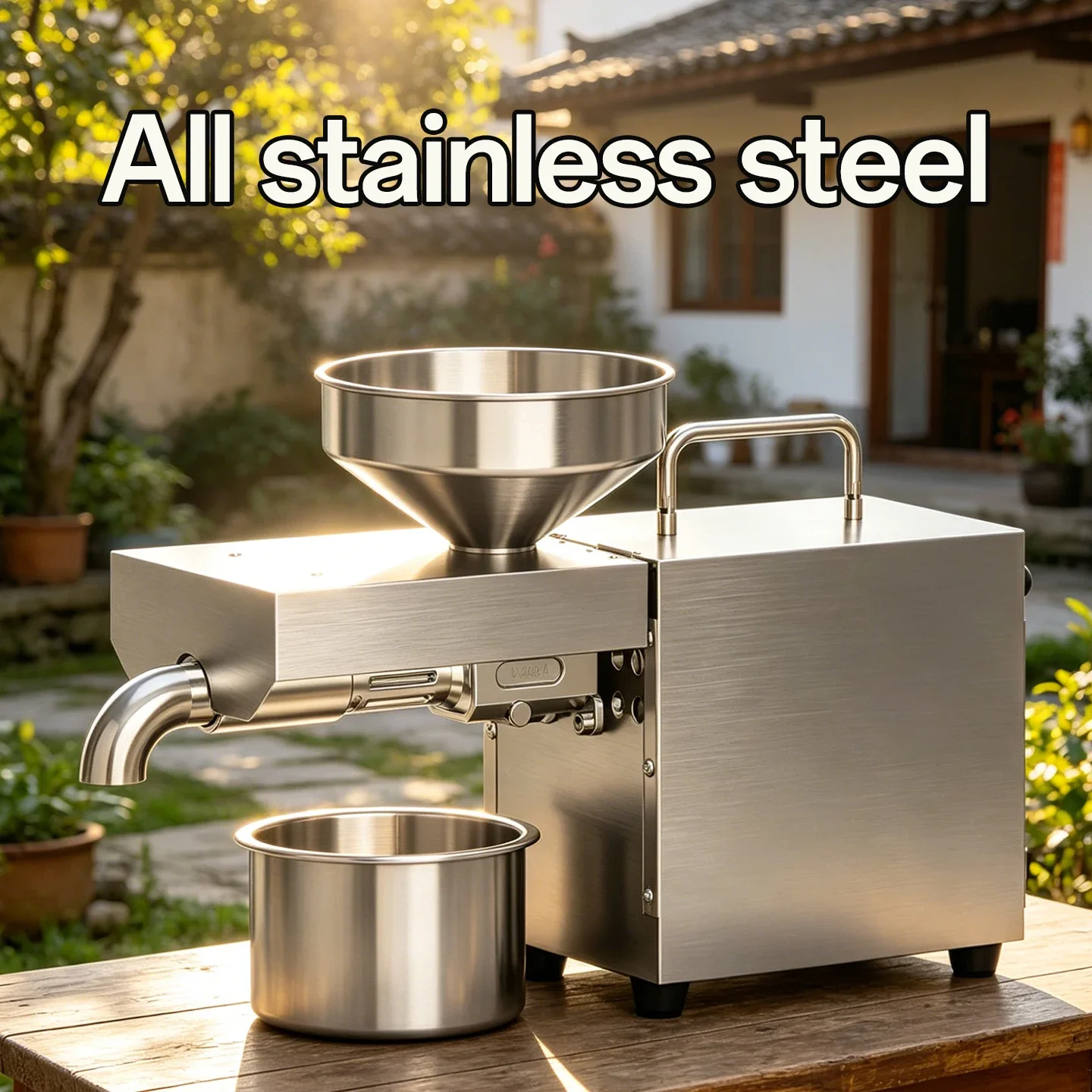 Smart Automatic Oil Press Machine, Stainless Steel Cold & Hot Dual Press Oil Extractor, Commercial Home Nut Seed Oil Maker for P