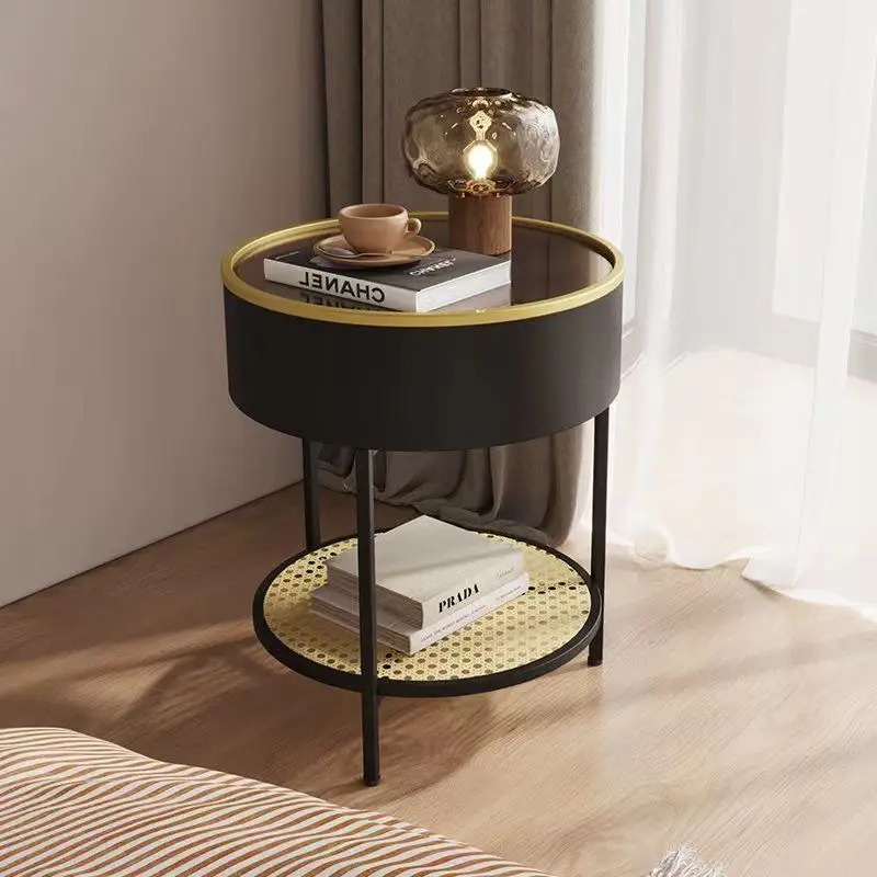 

Coffee Tables Small Round Table Home Furniture Nordic Sofa Side Table Modern Bedside Table Living Room Storage Table Glass Table