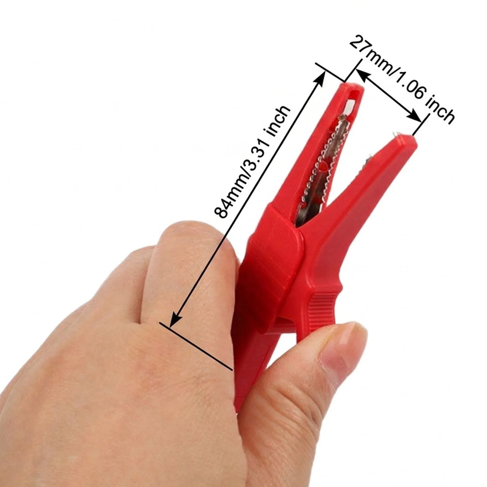 Red Multimeter Accessories Copper Crocodile Clip Set Copper Clips Copper Clips Nickel-Plated Copper Welded Connection