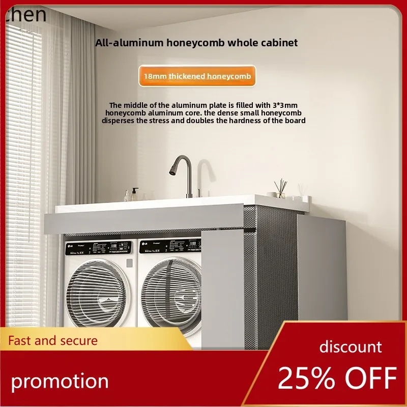 Meuble double pour machine à laver ZML, meuble de balcon, combinaison sèche-linge, meuble pour machine à laver pour petit appartement, autres meubles