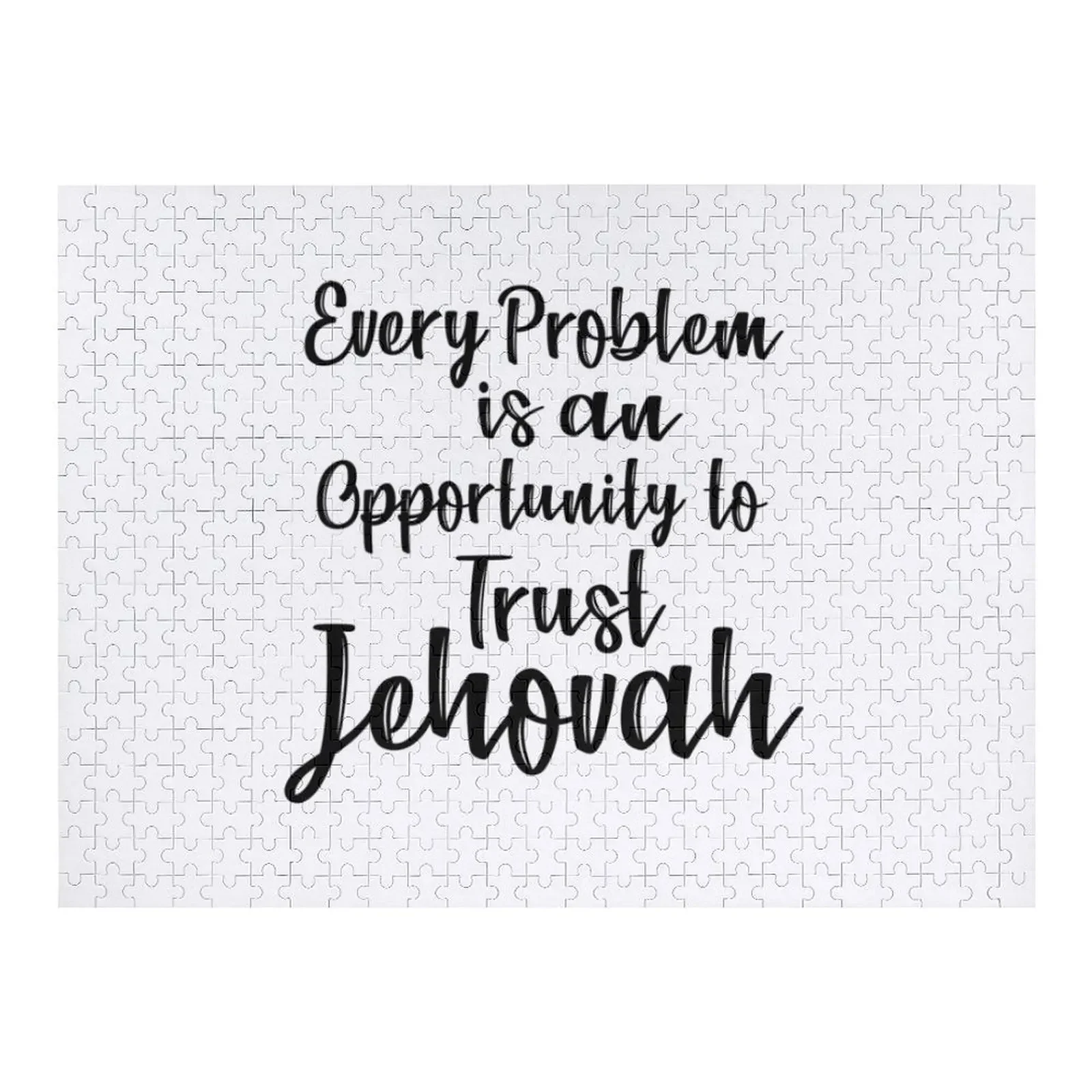 

Trust Jehovah Message JW Jehovah's Ministry Idea Jigsaw Puzzle For Children Customized Photo Personalized Puzzle