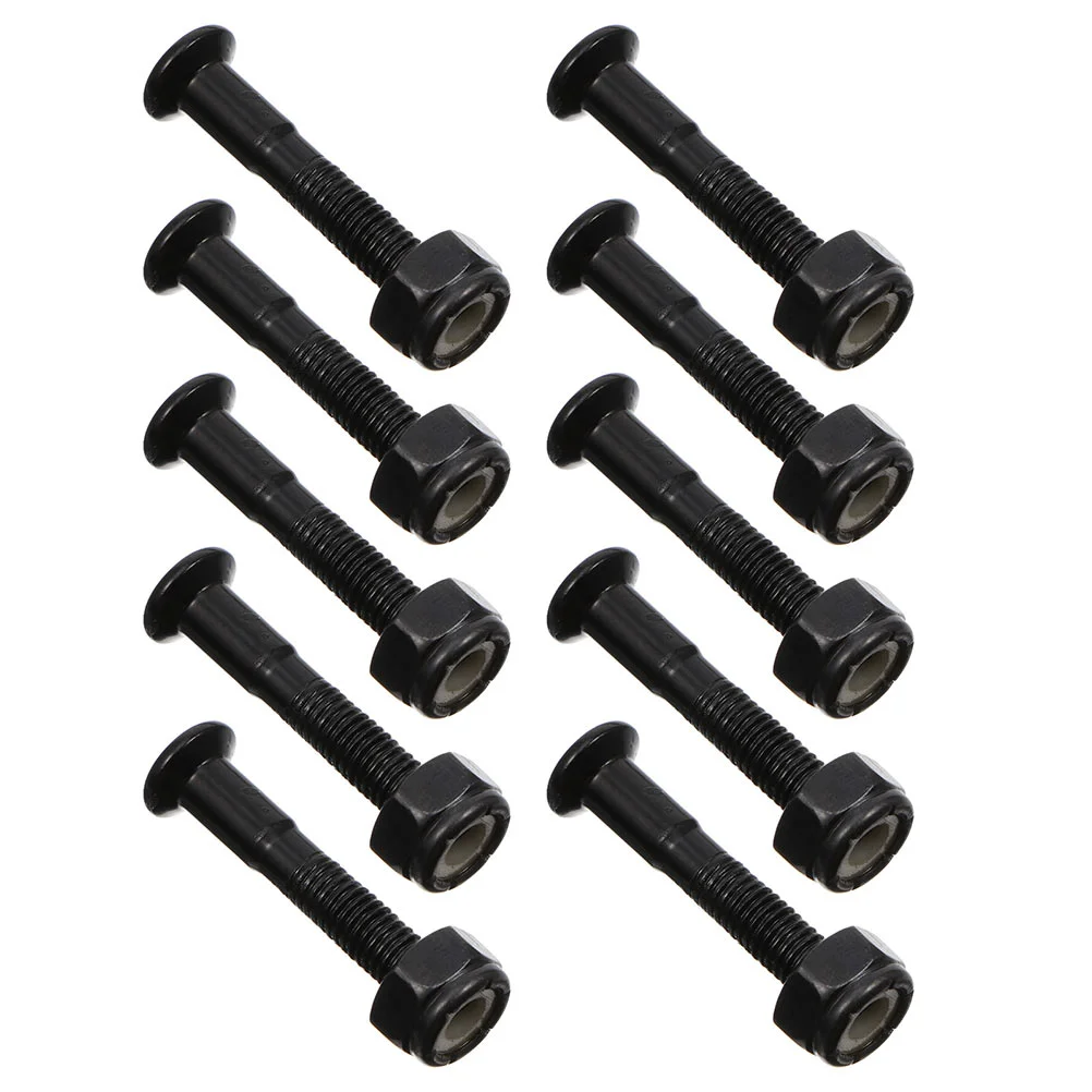 40 Sets Skateboard Bridge Studs Mounting Screws Bolts Scooter Black Hardware Longboard