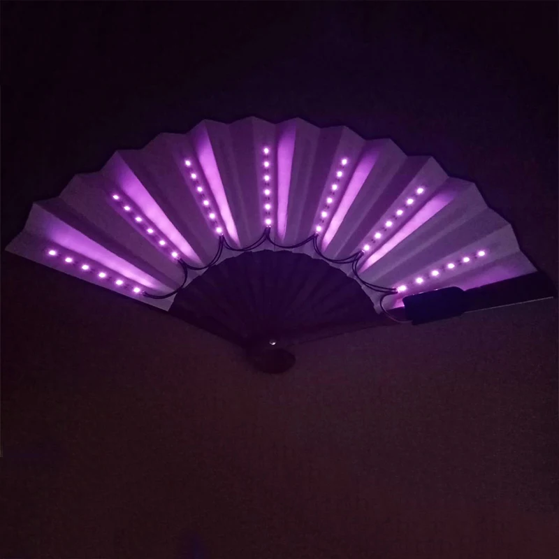 LED Light-up 10 inches Colorful Fans Festival Party Night Club  Decoration Stage Performance Range Fans