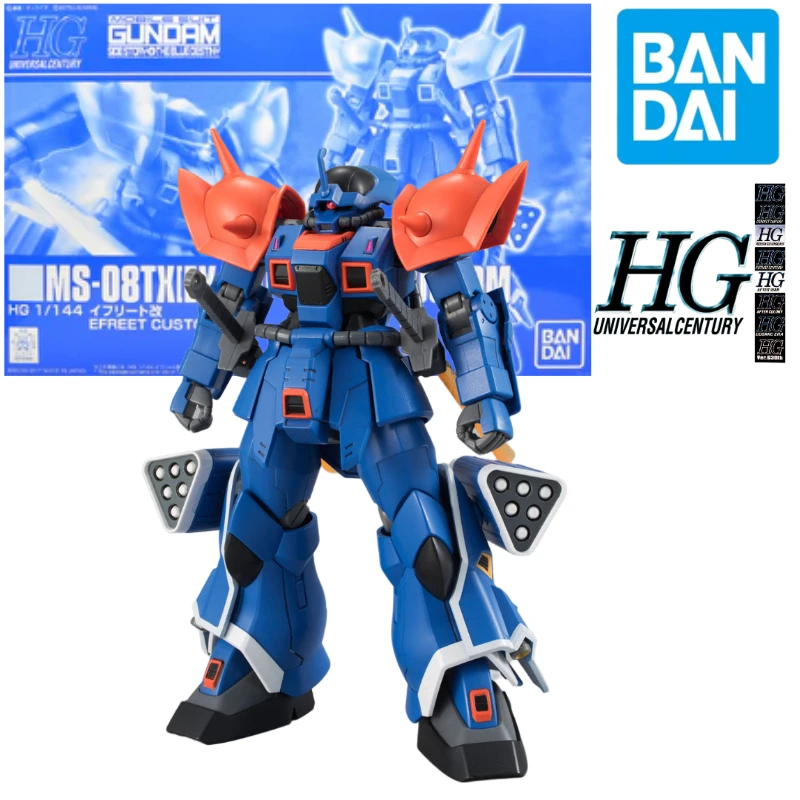 

In stock, original 1/144 HGUC MS-08TX Evelit modified Mecha figure Action doll Trendy toys Assembly model collect Holiday Gifts