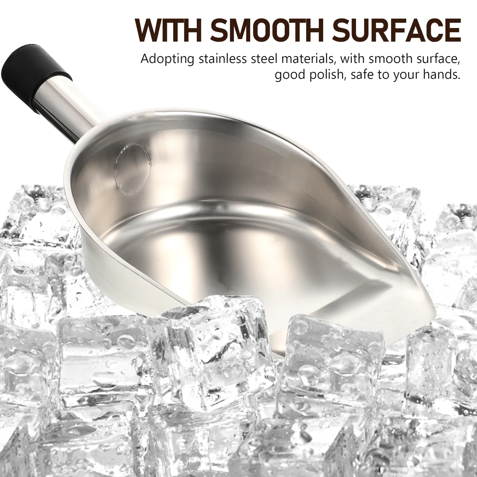 

Stainless Steel Flour Shovel Mini Ice Scoop Kitchen Tool Snow Maker Shovel Cube Coffee Beans Child Dry Fruit Grain Feed