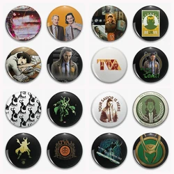 Movie Loki Character Superhero President Cartoon Art Pins Loki and Mobius Come on Badge Cosplay Accessory Fans Collec Gift 58mm