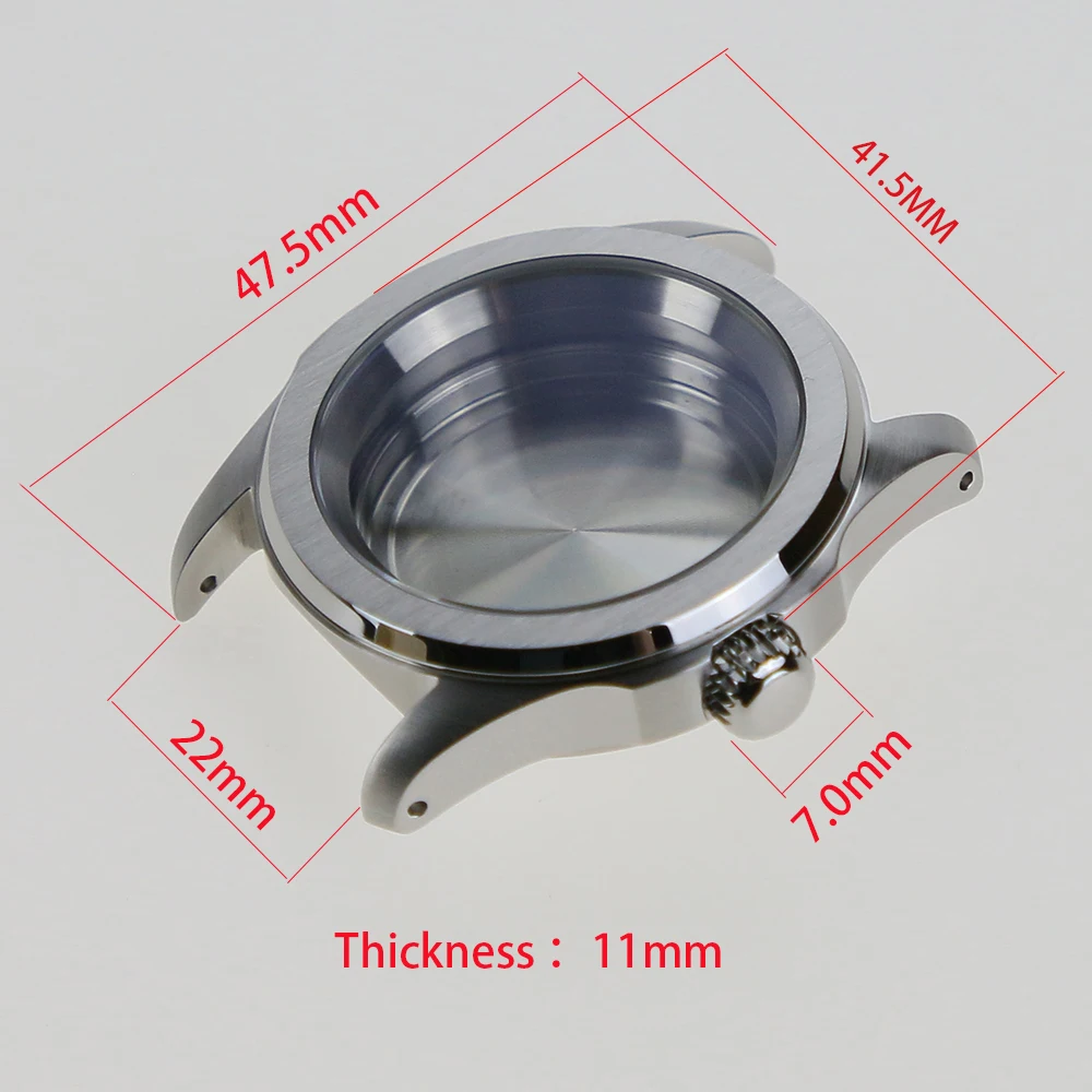 10ATM 41.5mm 316Lステンレススチール製 自動巻きNH35 NH36 NH38 NH70ムーブメント対応 28.5mm文字盤対応 ウォッチケース