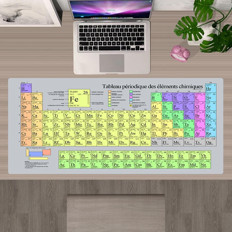 Mouse Pad Gamer XXL Custom HD Home Mouse Mat Desk Mats Periodic Table of Elements Office Carpet Gamer Natural Rubber Mice Pad