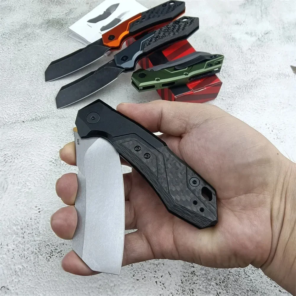 4 Styles 7850 Assisted Tactical Folding Knife D2 Cleaver Blade Aluminum Handle Pocket Knives Outdoor Camping Survival EDC Tools