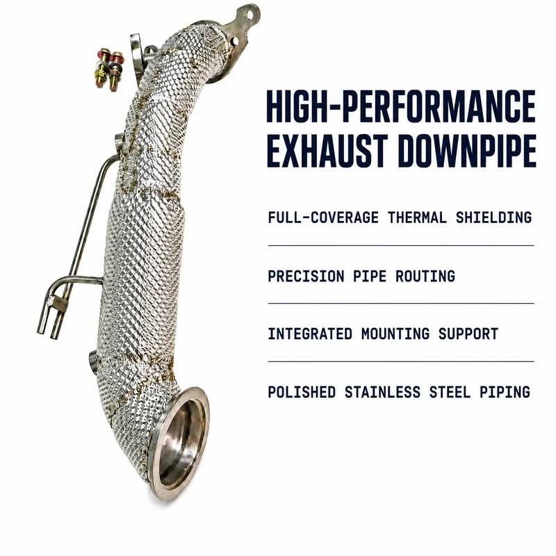 Performance Exhaust Downpipe for Suzuki Swift Sport ZC33S 1.4T Boosterjet 2017-2023 304 Stainless Heat Shield Racing Pipe Kit