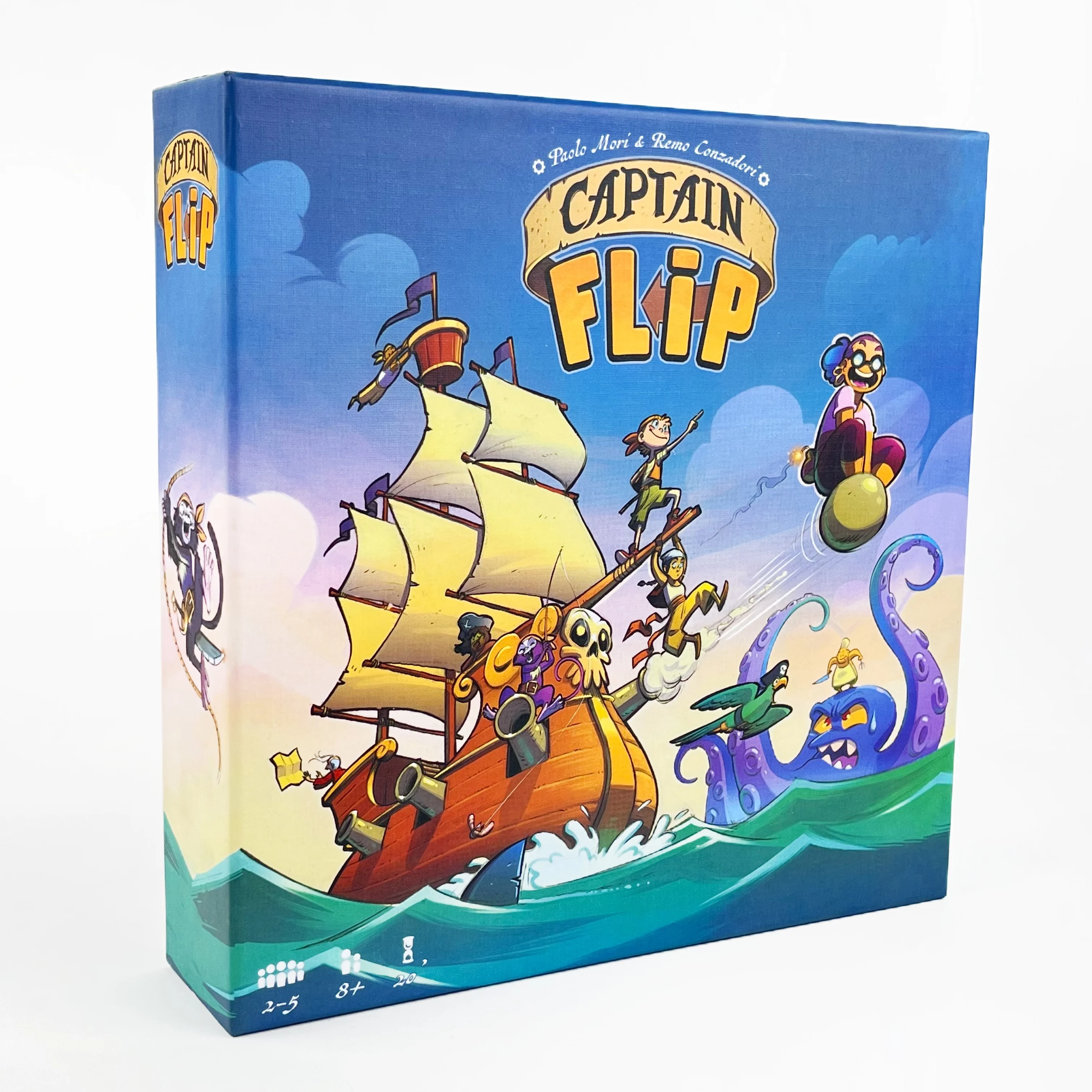 

Captain Flip Board Game - Fun Family Card Game for family - Strategic Party Game for 2-6 Players - Fast-Paced Tabletop Game