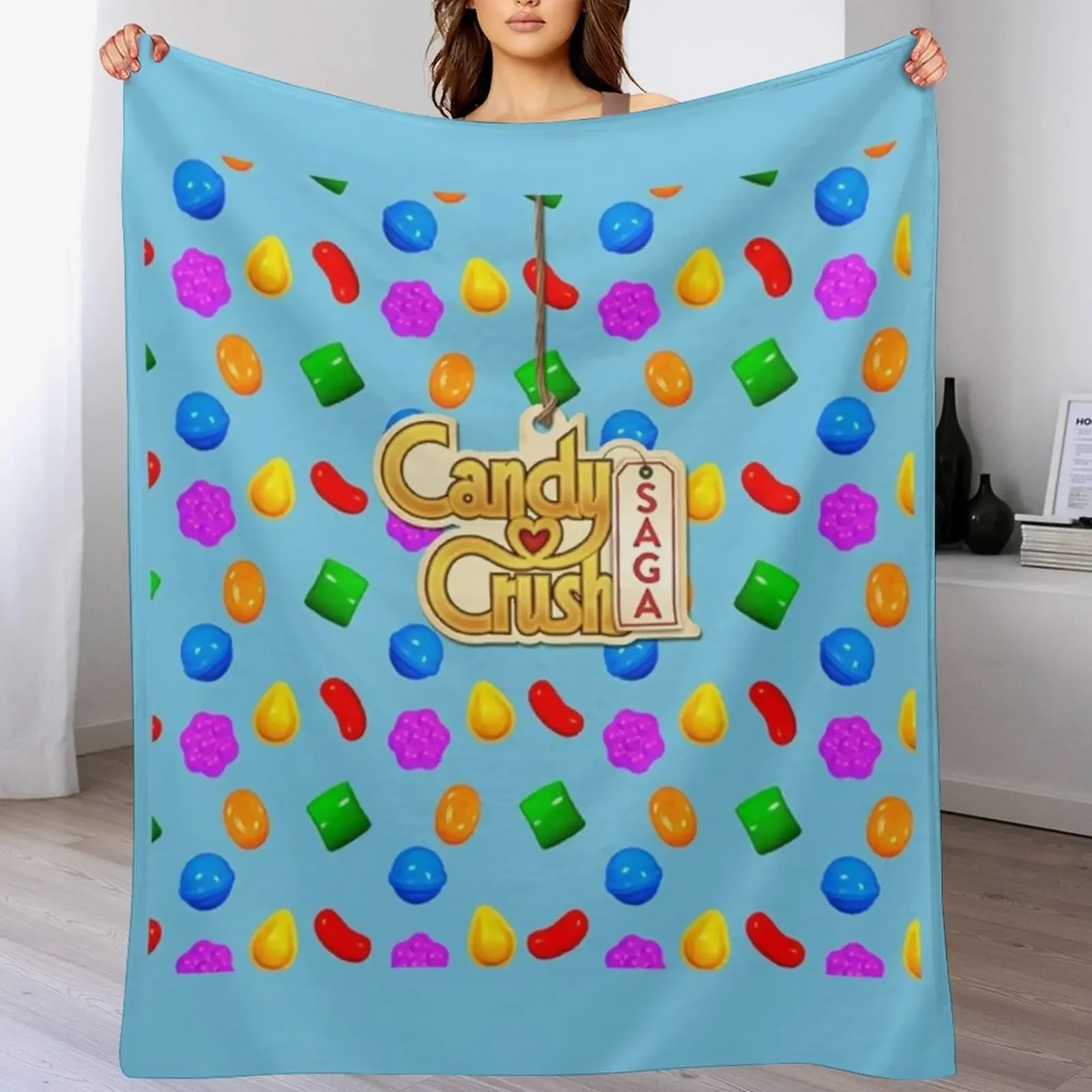 Delicious Candy Crush Throw Blanket