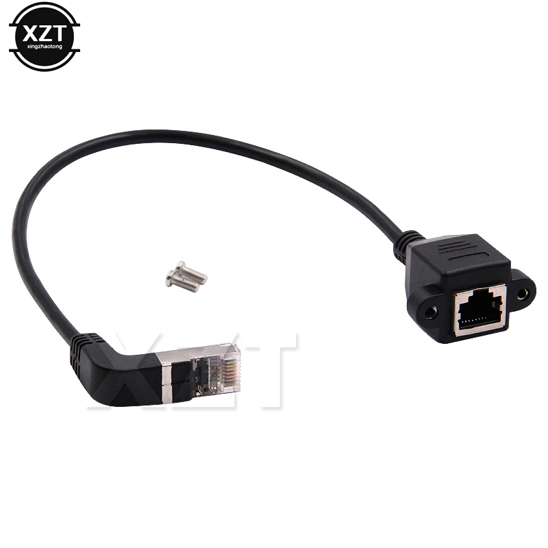

Cat5e RJ45 Переходник «папа-мама» 90-градусный угол RJ45 Lan Ethernet Сетевой разъем Удлинительный кабель-адаптер