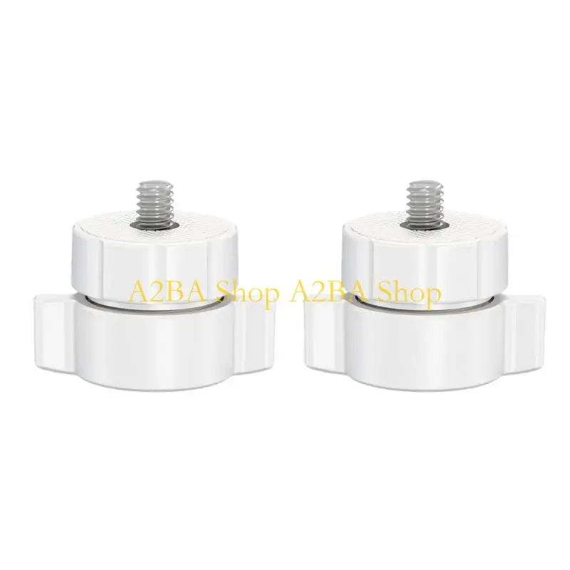 A2BA 2Pack Plastic 17mm Ball Adapter With Standard 1/4 Camera Mount Thread For Photography Equipment
