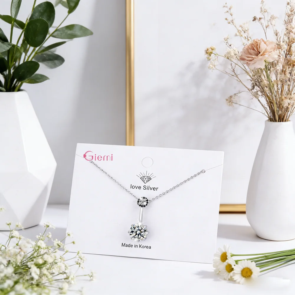 

Новые модные простые миниатюрные цепочки с кристаллами, классические подвески для девушек, ювелирные изделия из серебра 925 пробы для женщин, подарок.