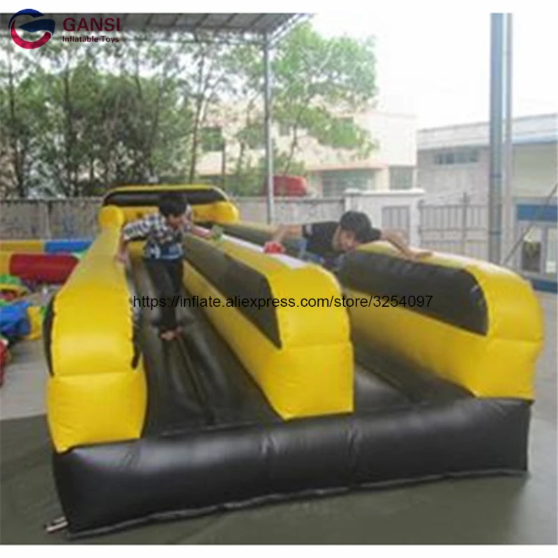 

Children Playground Inflatable Bungee Sport Gane 10M Long Inflatable Bungee Running Race With 2 Lanes