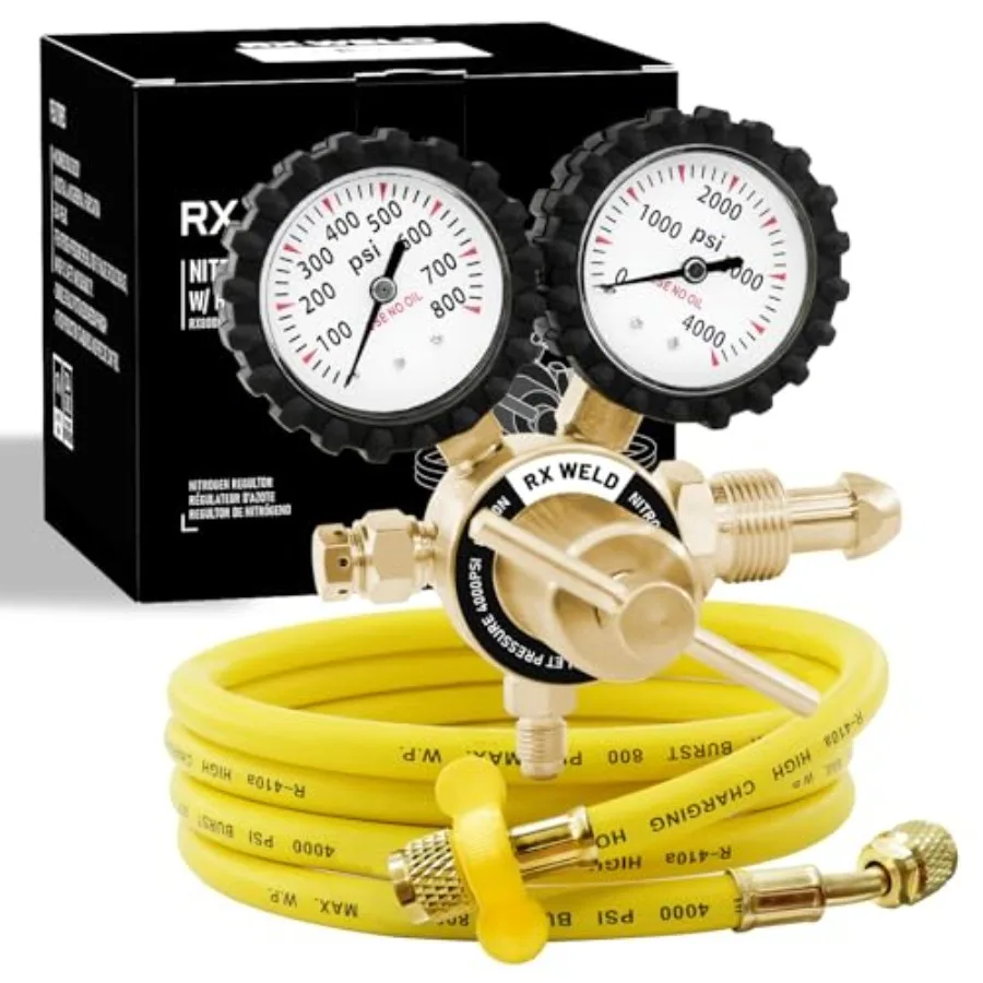 

Регулятор давления азота RX WELD CGA580, латунное оборудование для подачи и измерения давления, соединительные манометры с шлангами для холодильного оборудования