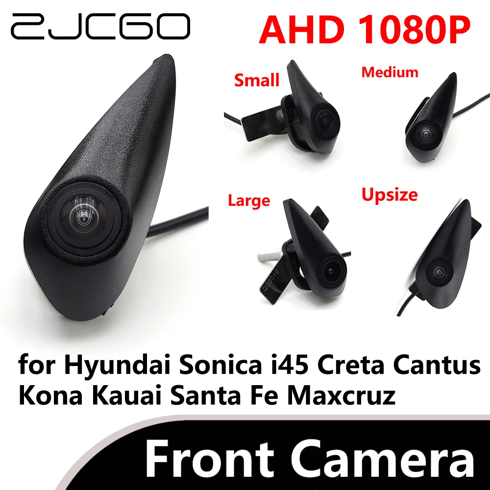 

ZJCGO AHD 1080P CVBS 170° Car Parking LOGO Front View Camera for Hyundai Sonica i45 Creta Cantus Kona Kauai Santa Fe Maxcruz