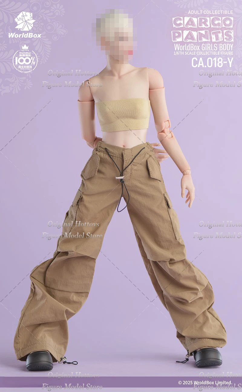 Worldbox CA018 1/6 스케일 여성 군인 스트레이트 레그 통근 캐주얼 롱 팬츠 12 인치 액션 피규어 인형 액세서리