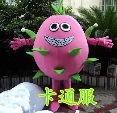 

Hot new dragon fruit mascot costume suit free size Pitaya mascot costume suit Fancy Dress Cartoon Character Party Outfit