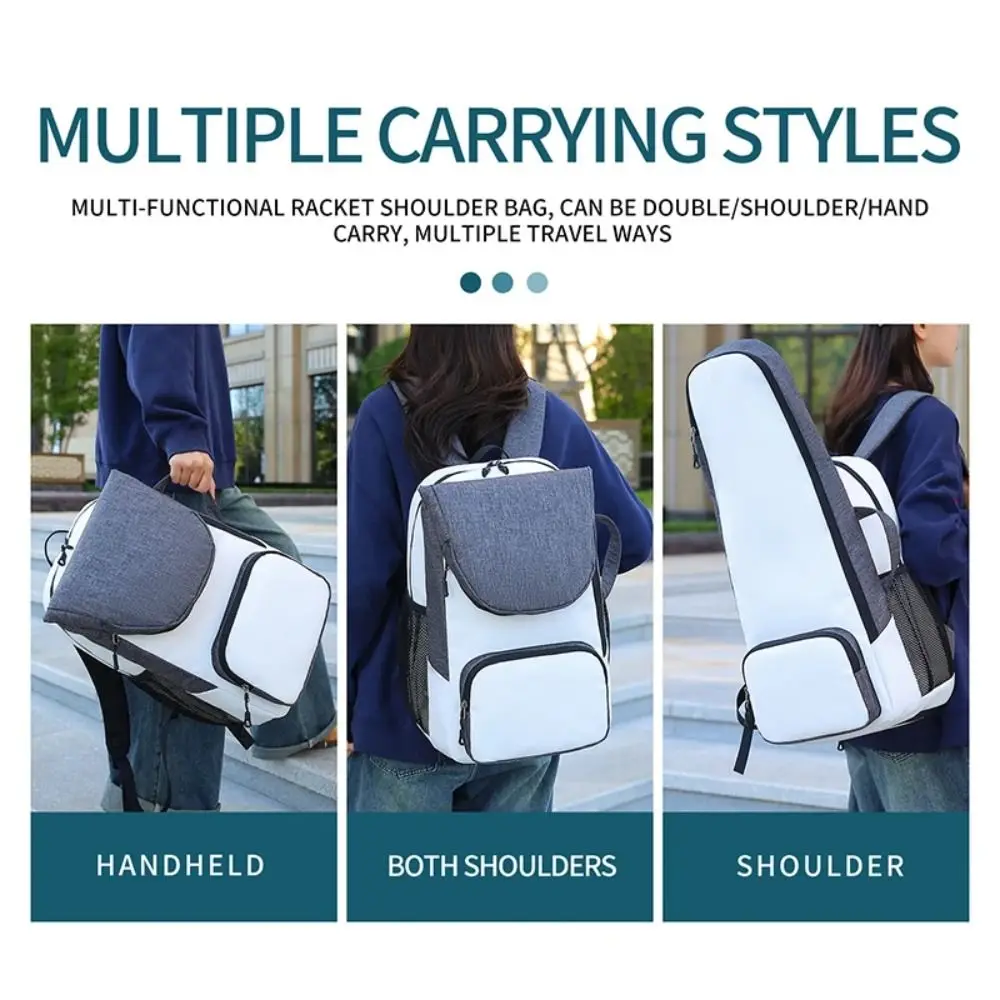 

Fashion Foldable Tennis Paddle Backpack Multifunctional Shoes Compartment Badminton Racket Bag Large Capacity Carrying Handbag