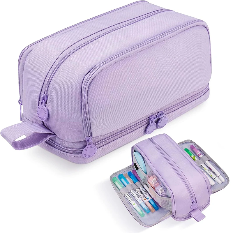 

Large Capacity Stationery Case Durable Oxford Cloth Pencil Case Portable Organizer For School Office and University Supplies