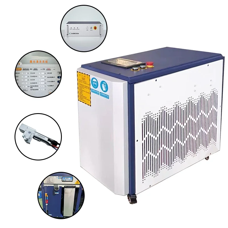 2000W Handheld High Frequency Fiber  Cleaning Machine for Metal Year-End Factory Promotion with Gift Giveaway