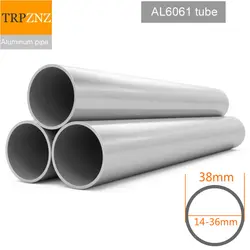 Diametro esterno 38mm 6061 tubo in alluminio interno 14-36mm parete 1mm-12mm tubo in alluminio dritto duro parete spessa sottile